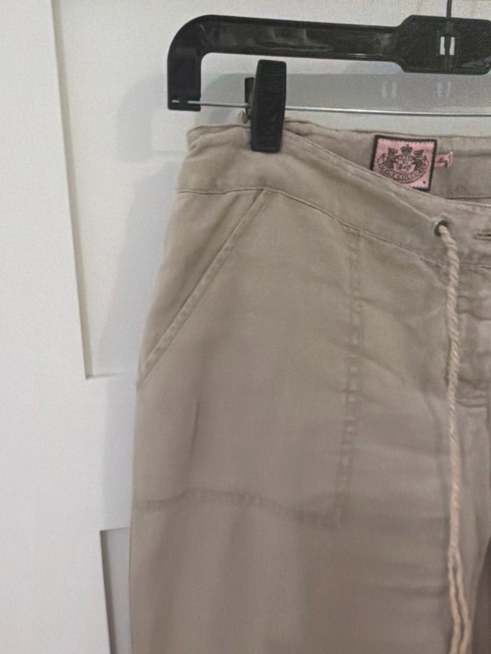 Juicy Couture Neutral Straight Leg Drawstring Pants